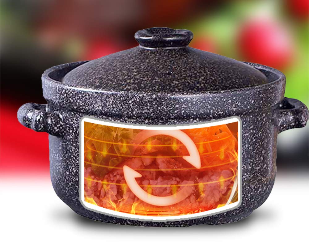 4L Ceramic Stoneware Stew Pot with Lid - Induction Hob & Oven Safe Casserole Dish for High Temperature Cooking | Perfect for Soups, Stews & Healthy Meals | Ideal for Family Dinners & Holiday Cooking