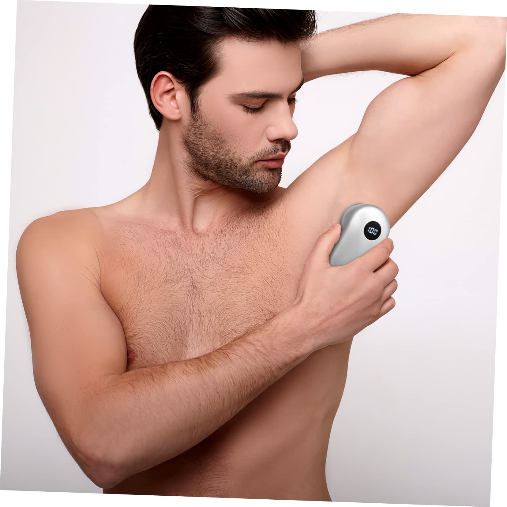 2PCS USB Rechargeable Electric Shaver for Men - Portable Mini Beard & Body Trimmer, Travel-Friendly Cordless Razor with ABS Silver Body - Perfect for Home, Gym & Business Trips