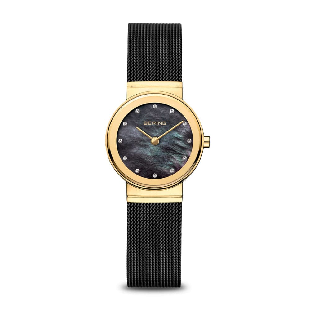 Bering Classic Black Dial Women's Watch with Milanese Strap 10126-132 | Elegant Timepiece for Business, Casual & Special Occasions