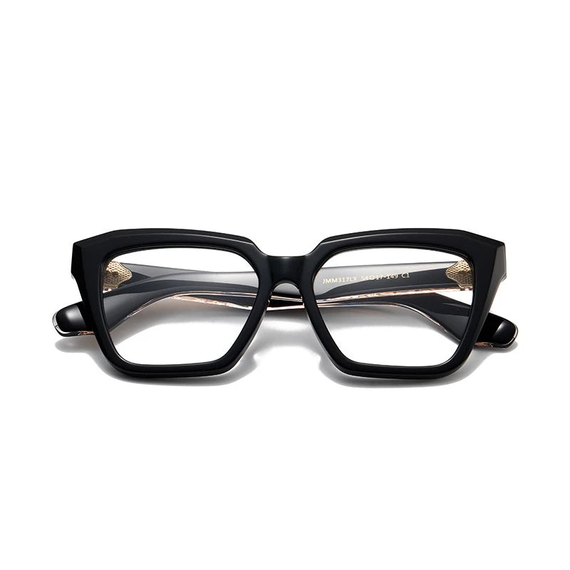 Stylish Aror Unisex Full Rim Square Cat Eye Acetate Eyeglasses Frame 842317 - Trendy Retro Glasses for Men & Women, Perfect for Office, Reading, and Fashion Accessories
