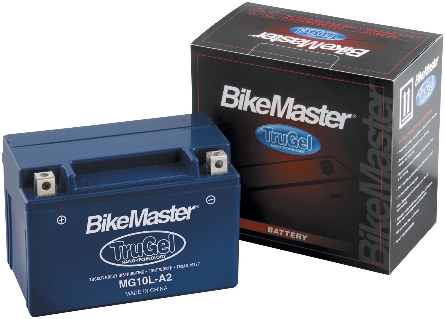 BikeMaster TruGel Sealed Lead Acid Battery MG14-BS - High Performance Motorcycle & Powersports Battery for ATV, UTV, Scooters - Maintenance-Free & Vibration Resistant