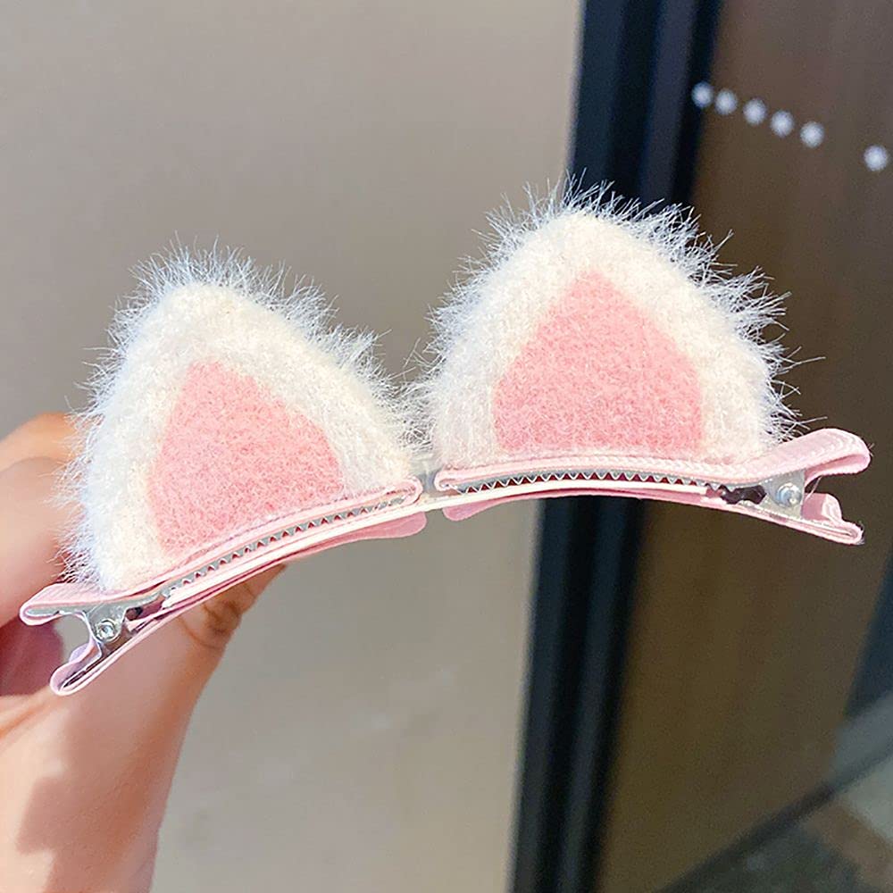 Cute Cartoon Duckbill Hair Clip - Korean Style Barrettes for Women, Girls & Kids - Simple Cat Ear Hairpin Hair Accessories (Pink) | Perfect for School, Parties & Daily Fashion Styling