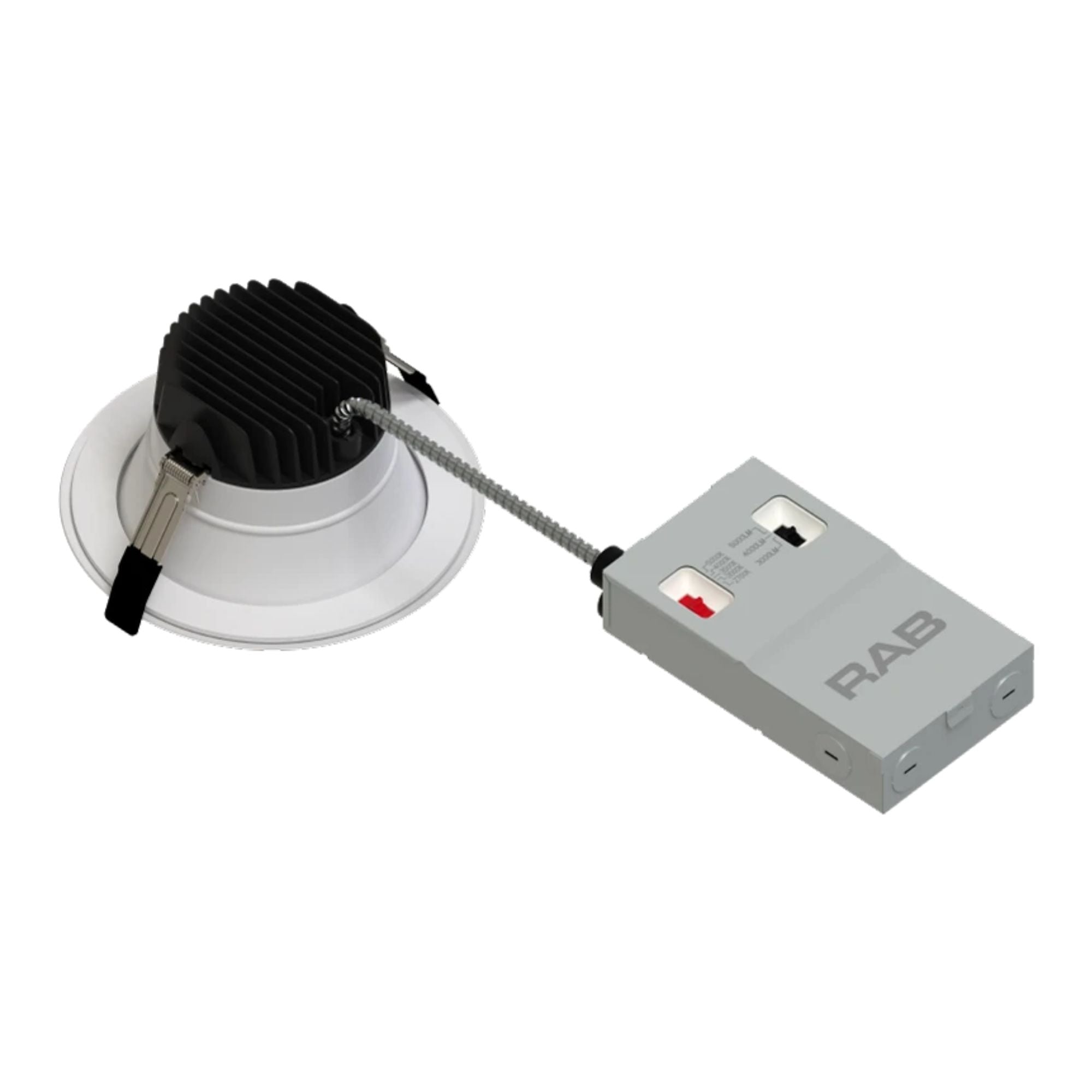 6 Pack High Output Commercial LED Downlight - 5000 Lumens, 5 CCT Options, 120-277V, ELV/0-10V Dimming - Perfect for Offices, Retail Stores & Warehouse Lighting