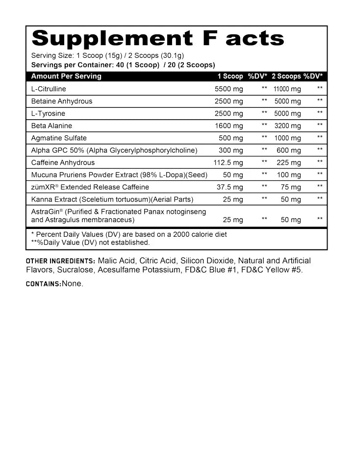 PANDAMUS L2 Pre Workout Supplement - Premium Energy & Focus Booster for Gym, Fitness & Bodybuilding | Panda Supplements & V1 Nutra Collaboration | Ideal for Athletes & Weight Training