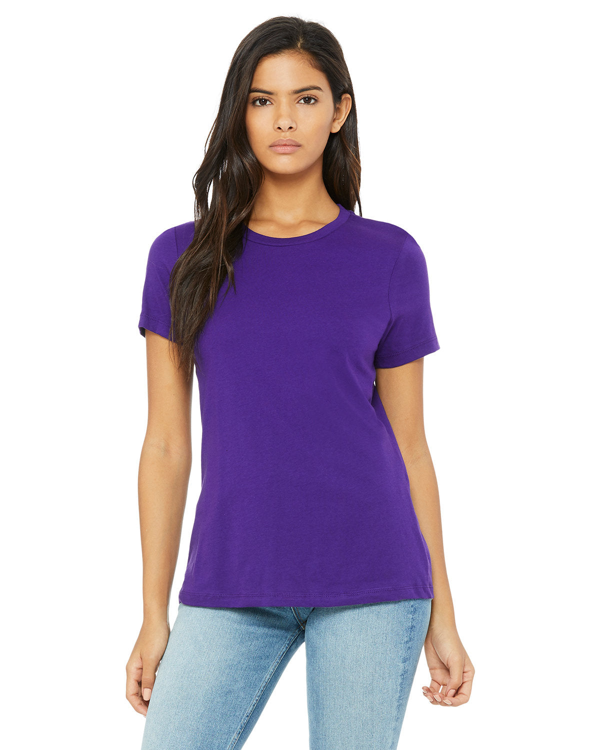 Bella + Canvas B6400 Women's Relaxed Fit Jersey Short Sleeve T-Shirt - Soft Comfortable Casual Tee for Everyday Wear, Workout & Lounge