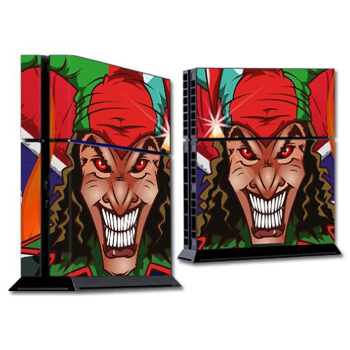 MightySkins Protective Skin Wrap Sticker for Sony PlayStation 4 PS4 Console - Jolly Jester Design | Customizable Decal for Gaming Setup & Personalization