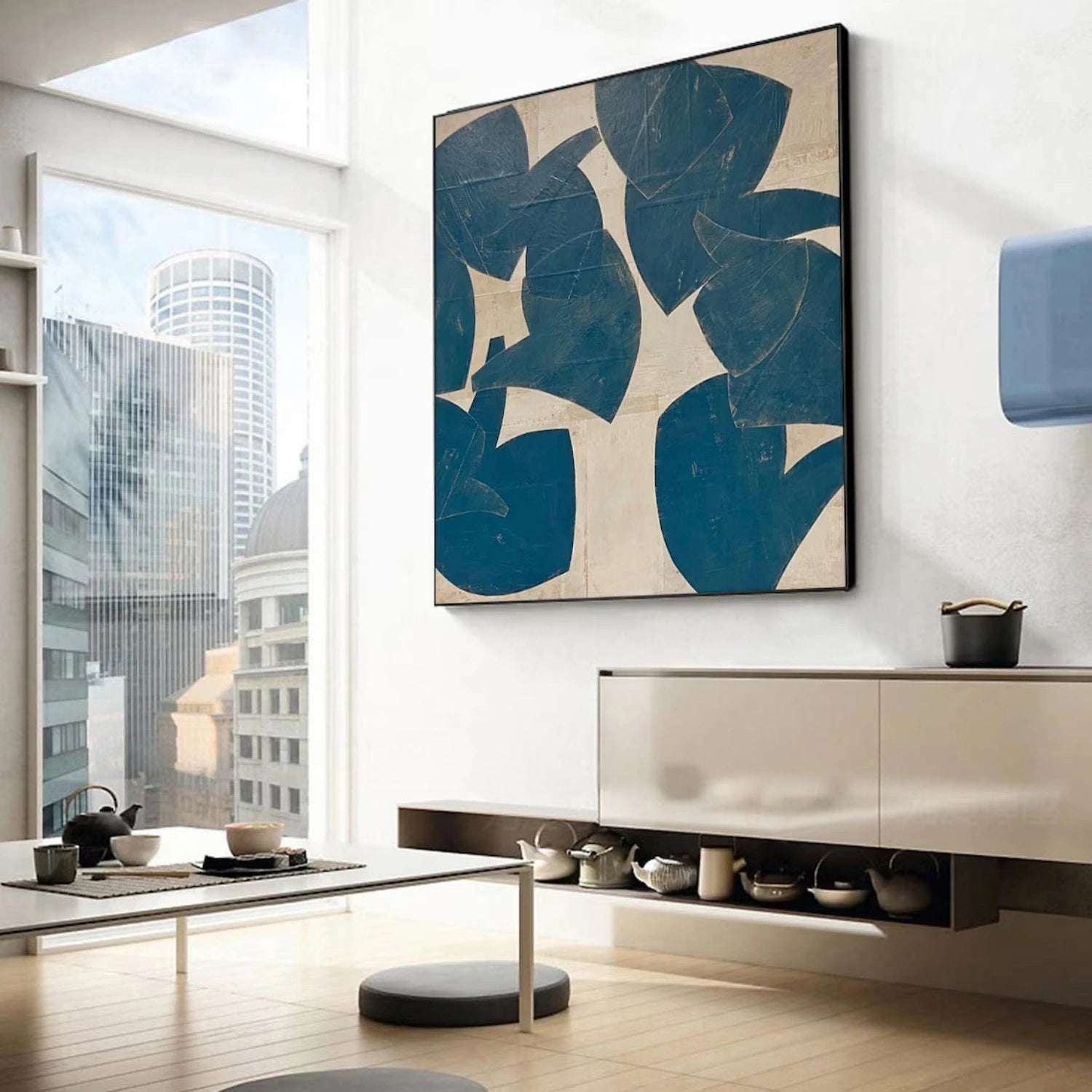 Abstract Painting #AB 418 - Modern Wall Art Decor for Living Room, Bedroom & Office - Handmade Canvas Artwork