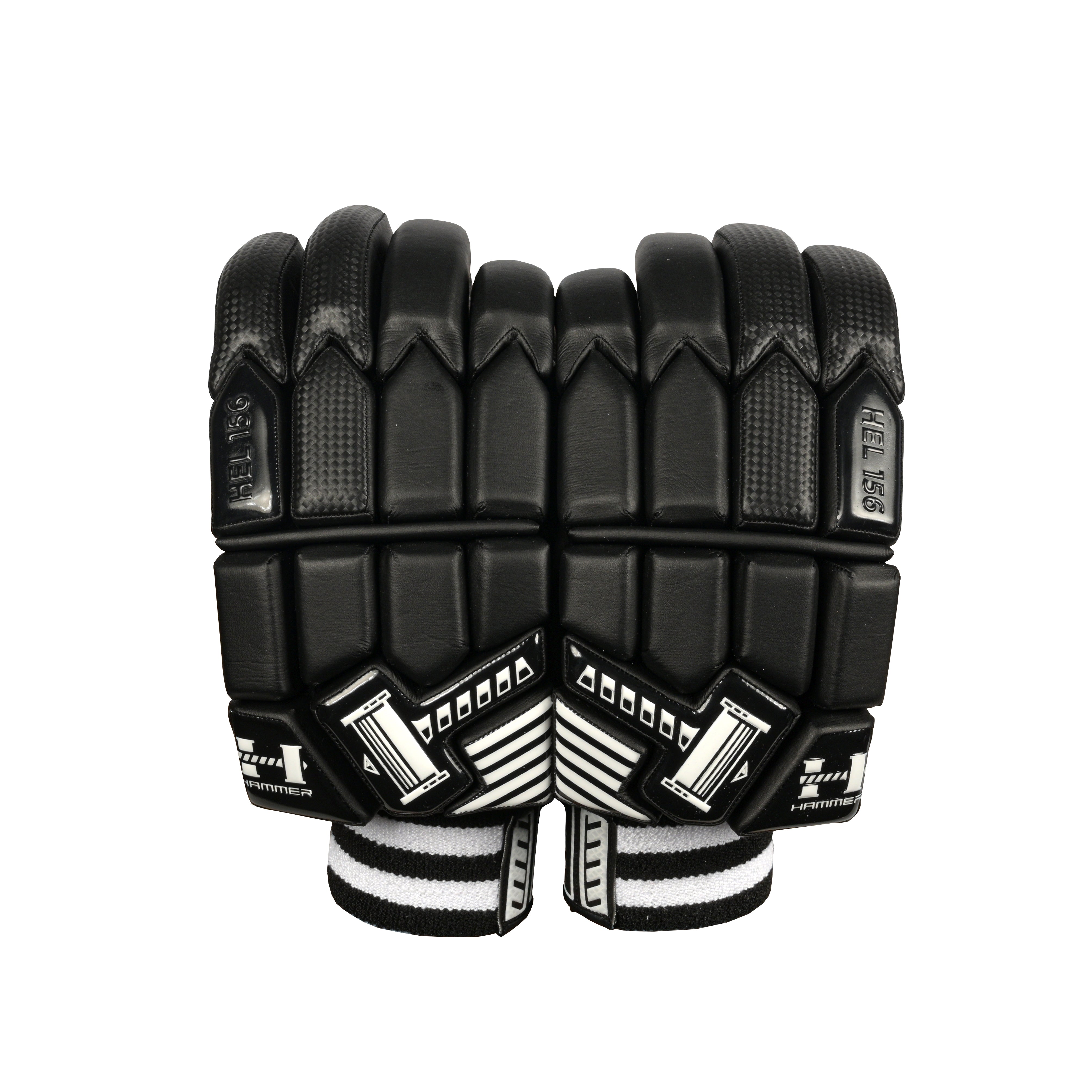 Hammer HEL 156 Batting Gloves for Baseball & Softball - Premium Leather Training Gloves (Black, 2025 Model) - Perfect for Batting Practice, Games & Field Training