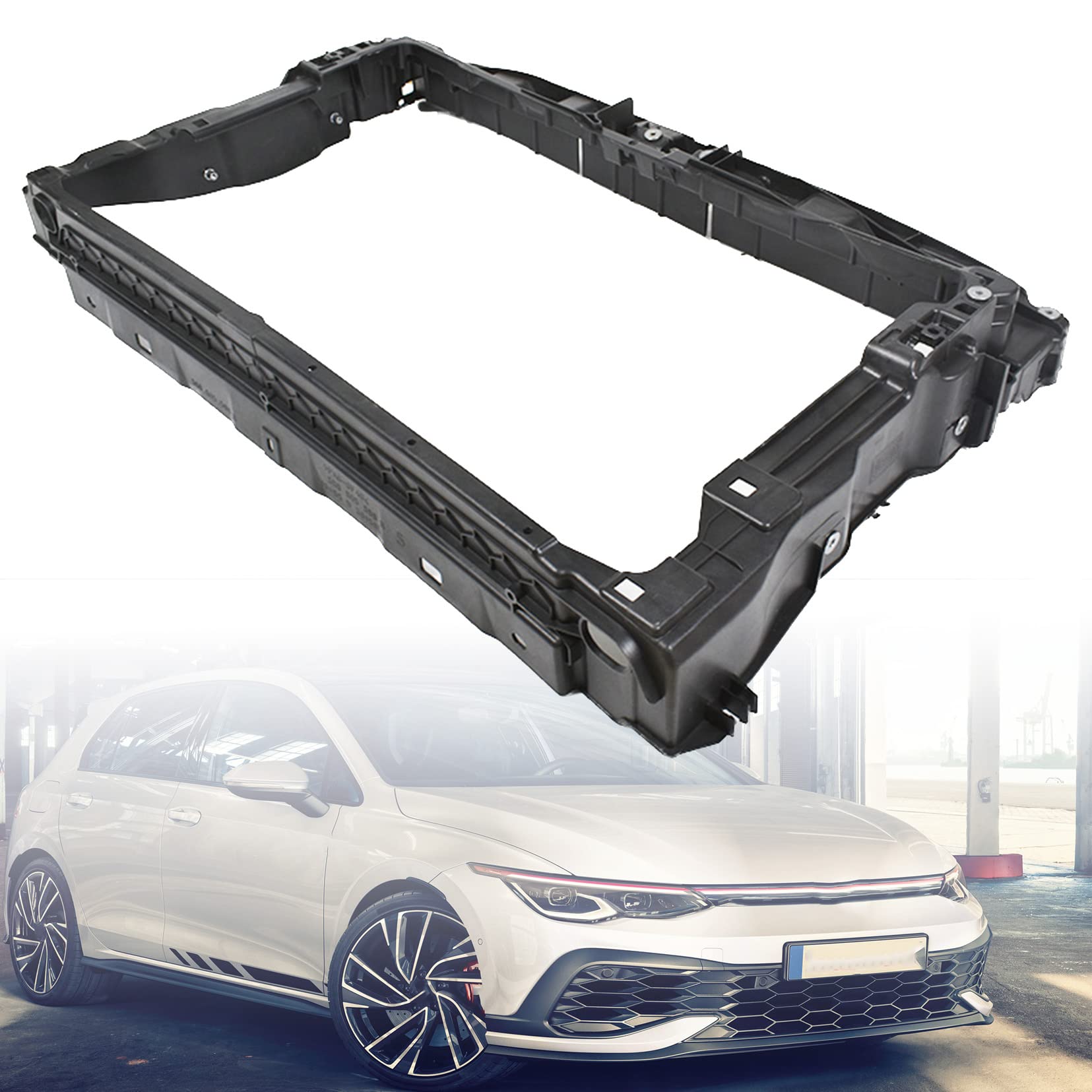 2015-2020 VW Golf/Alltrack/Sportwagen/GTI Radiator Water Tank Bracket Assembly 5GM805588D9B9 - Durable Replacement Support Frame for Cooling System Repair | Perfect for DIY Mechanics & Auto Shops