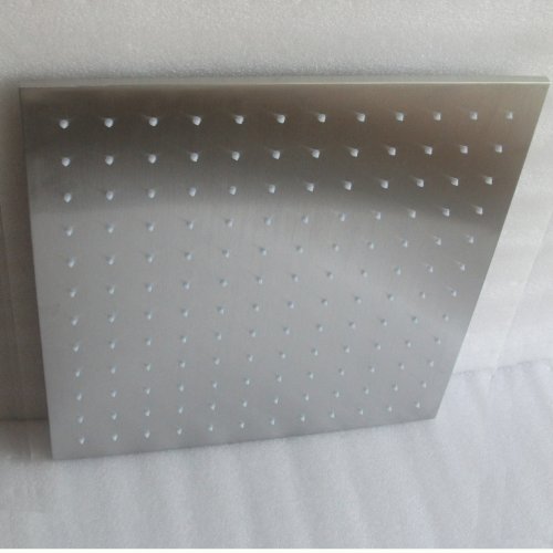 16 Inch Square Rainfall LED Shower Head - Cascada Ceiling Mount Stainless Steel Shower Panel (Shower Arm Not Included) | Modern Bathroom Upgrade for Spa-Like Experience