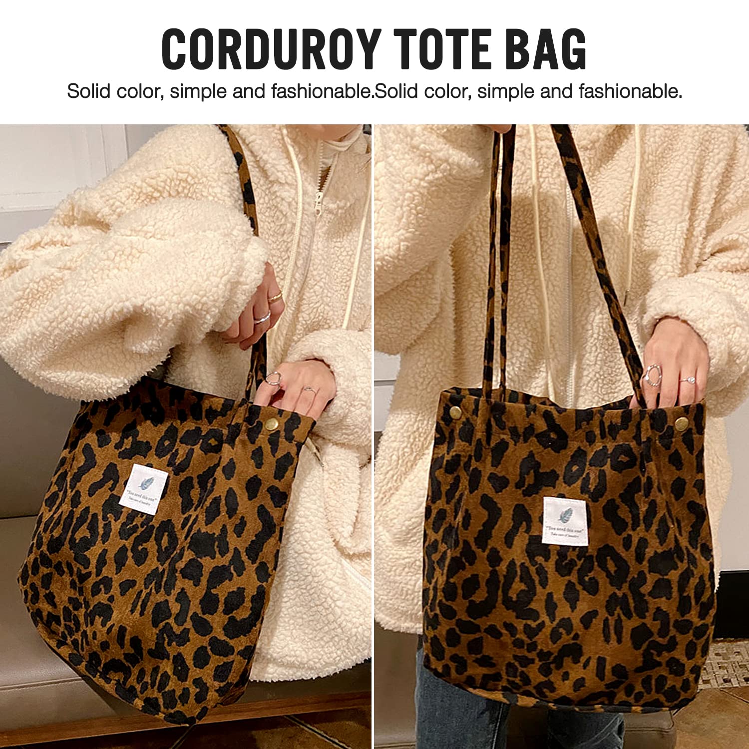 Stylish Women's Tote Bag for Grocery Shopping - Large Reusable Shoulder Bag for Work, Travel & Daily Use