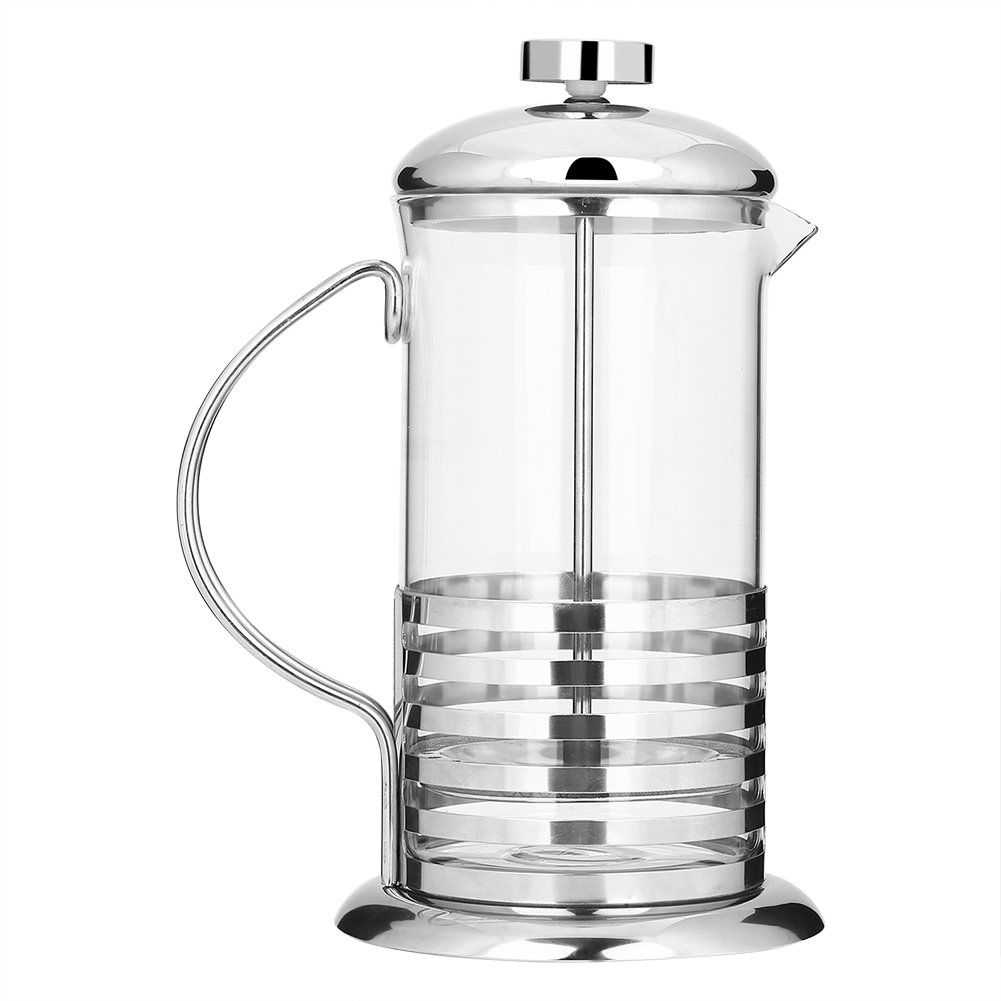 Premium 27oz Glass French Press Coffee Maker & Tea Brewer - Durable Stainless Steel Mesh Filter for Rich Flavor - Perfect for Home, Office, Camping & Gifts (800ML)