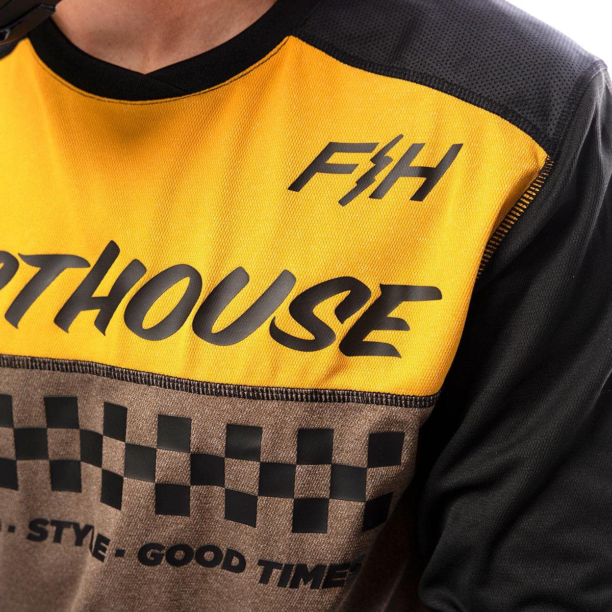 FASTHOUSE Men's Alloy Mesa Long Sleeve Cycling Jersey - Breathable Moisture Wicking Bike Shirt for Road & Mountain Biking - Perfect for Training, Racing & Outdoor Sports