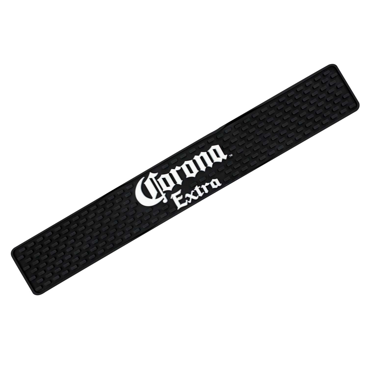 Premium Corona Black Bar Mat - Non-Slip Rubber Coaster for Drinks & Glasses - Perfect for Pubs, Home Bars, and Restaurants