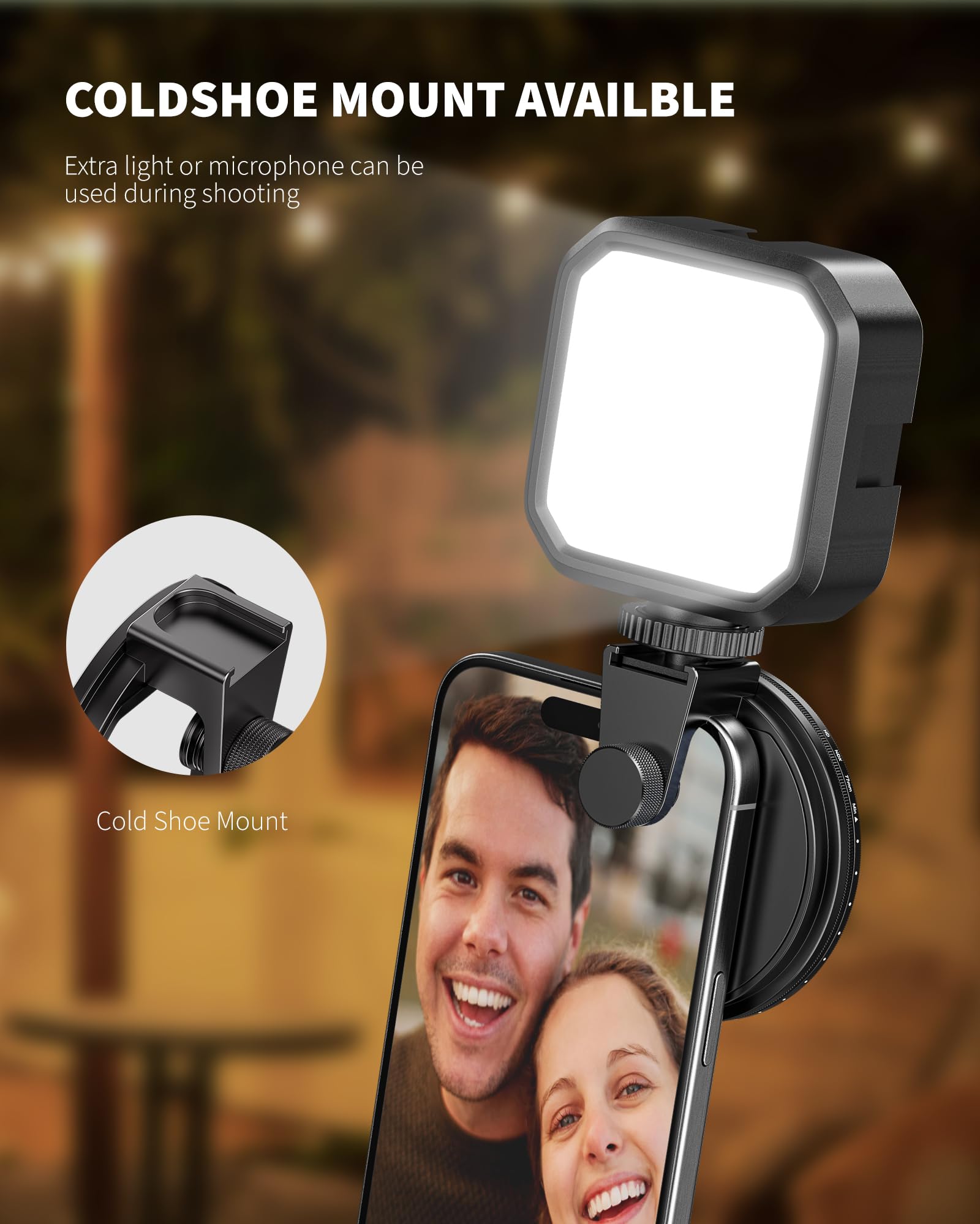 72mm Phone Filter Mount Lens Adapter with Cold Shoe Mount - Compatible with iPhone 13/14/15 Pro Max, Samsung S24 Ultra & 72mm Round Camera Filters - Perfect for Photography, Videography & Mobile Filmmaking