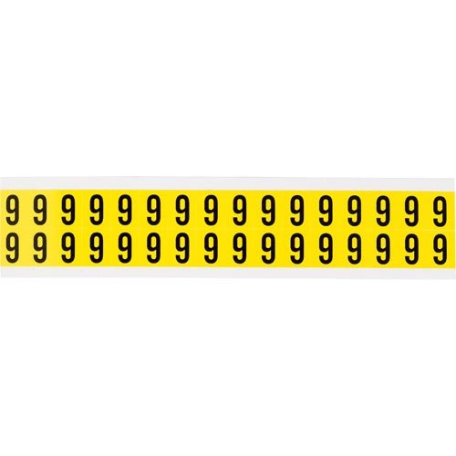 Brady 3420-6 34 Series Indoor Number and Letter Cards - Pack of 50 | Durable Office, Warehouse & Facility Labeling Solution for Organization & Safety