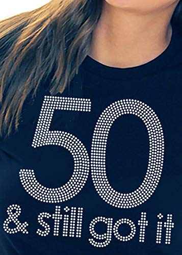 50 & Still Got It Tee (Black - Rhinestone)