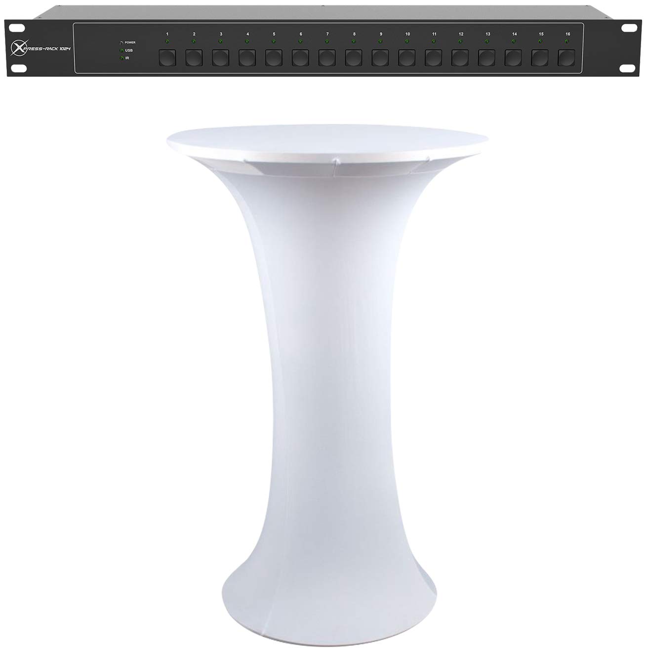 Chauvet DJ Xpress Rack1024 DMX Interface for ShowXpress - Professional Lighting Control System for Live Shows & Events (XPRESSRACK1024+Table Included) - Perfect for DJs, Clubs, and Stage Performances