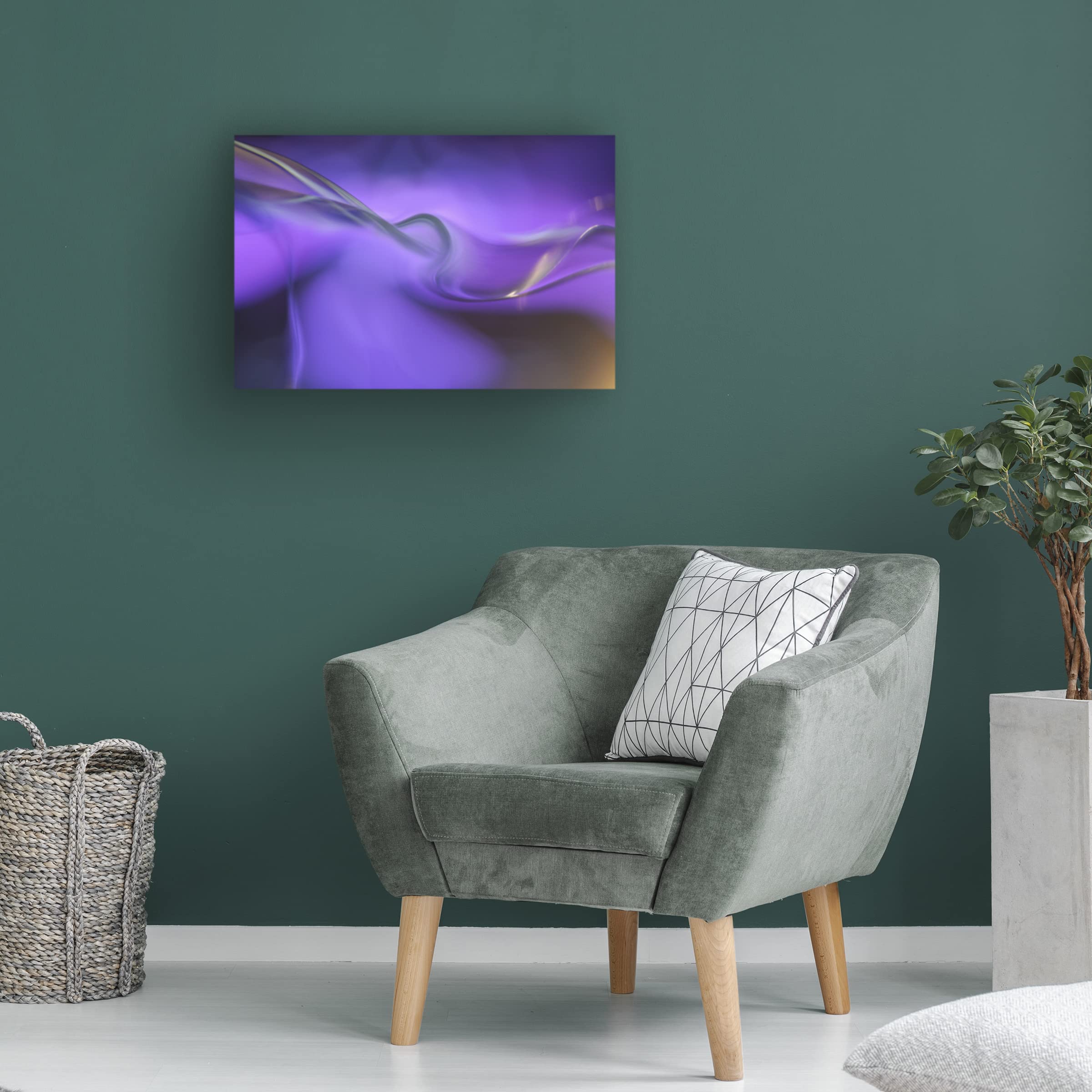 Heidi Westum 'Shapes Of Purple' Abstract Canvas Wall Art - Modern Home Decor for Living Room, Bedroom & Office