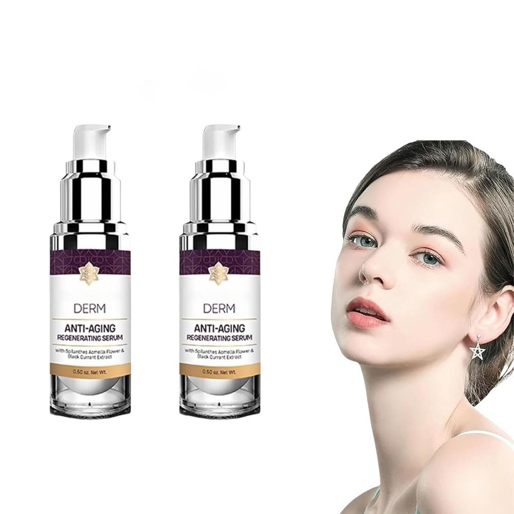 2024 Best Anti-Aging Face Serum - 0.5 Fl Oz Wrinkle Treatment with Luxe Regenerating Formula for All Skin Types (2 Pack) - Perfect for Night Routine & Daily Skincare Regimen