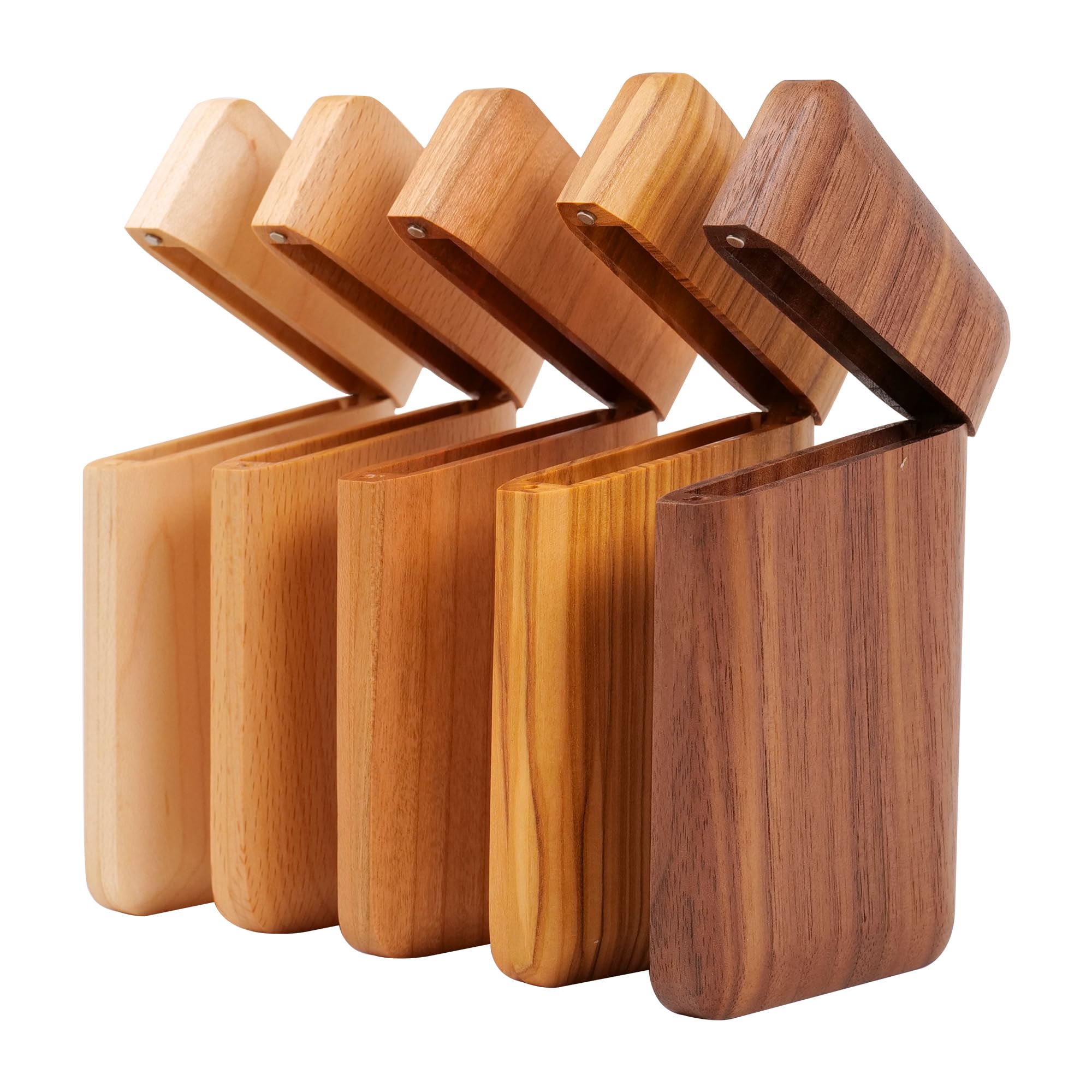 Premium Cherry Wood Business Card Holder with Magnetic Closure - Elegant Corporate Gift for Employees, Professionals & Networking Events - Ideal for Office, Meetings & Business Conferences