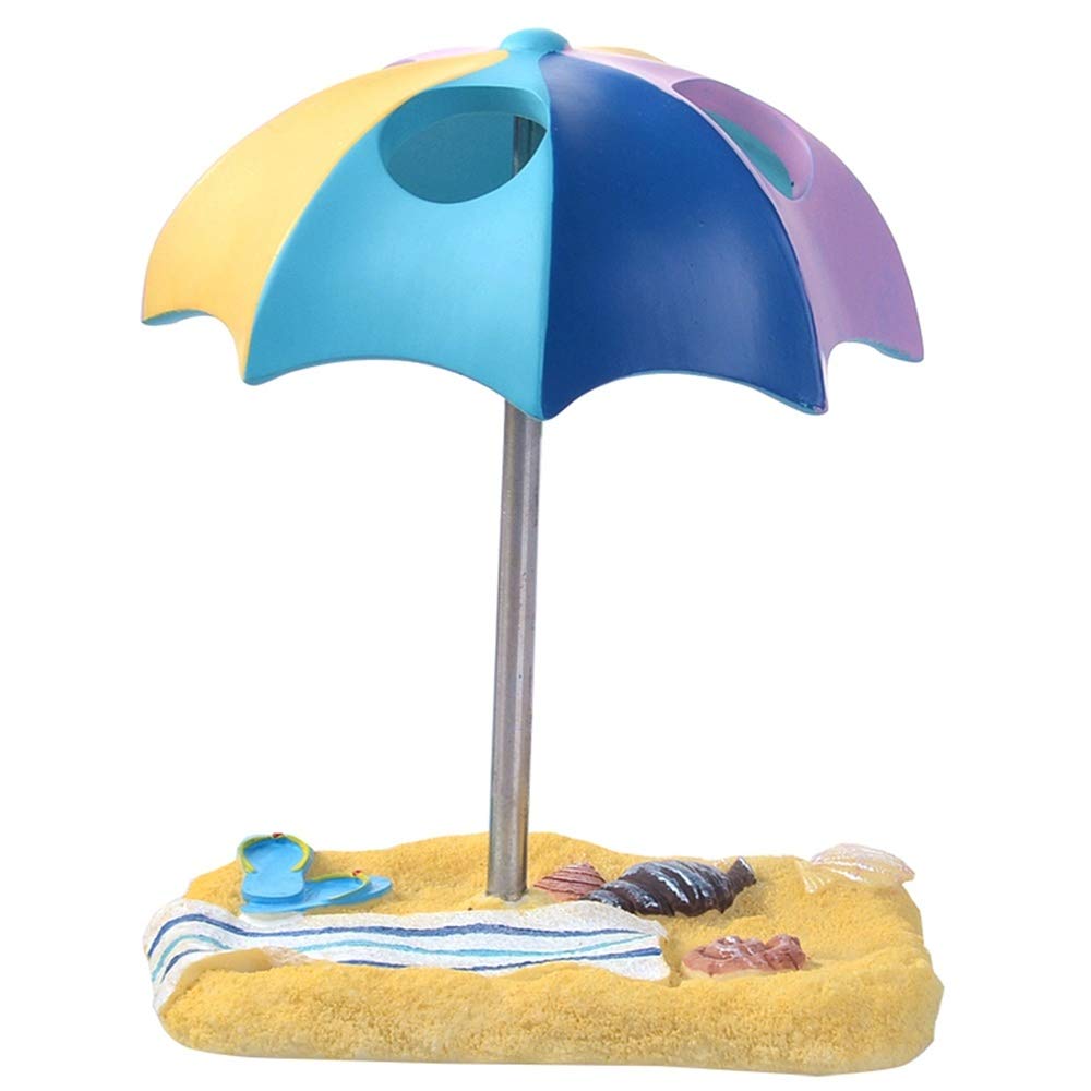 Waterproof Beach Umbrella Toothbrush Stand Holder - Durable Bathroom Organizer for Travel, Camping & Home Use