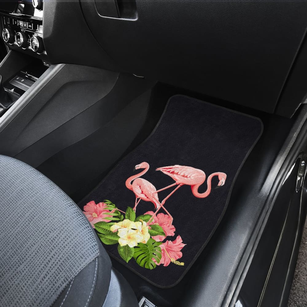 Premium Flamingo Car Floor Mats - Non-Slip, Waterproof & Custom Fit for Most Vehicles - Perfect for Flamingo Lovers & Tropical Car Decor - Great for Beach Trips, Summer Road Trips & Flamingo-Themed Gifts