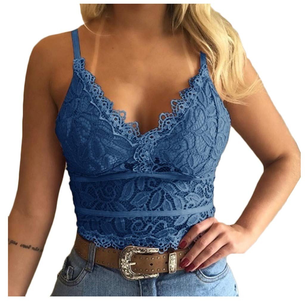 Sexy Black & Red Lace Bralette for Women - Comfortable Wireless Bralette Top for Everyday Wear, Date Night & Layering