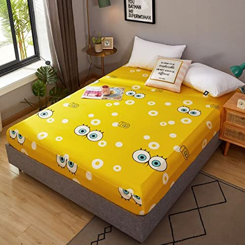 Soft Cotton Elastic Bed Cover Mattress Protector - Breathable Bedspread Set for Queen & King Size Beds | Home Decor & Bedroom Essentials for Cozy Comfort