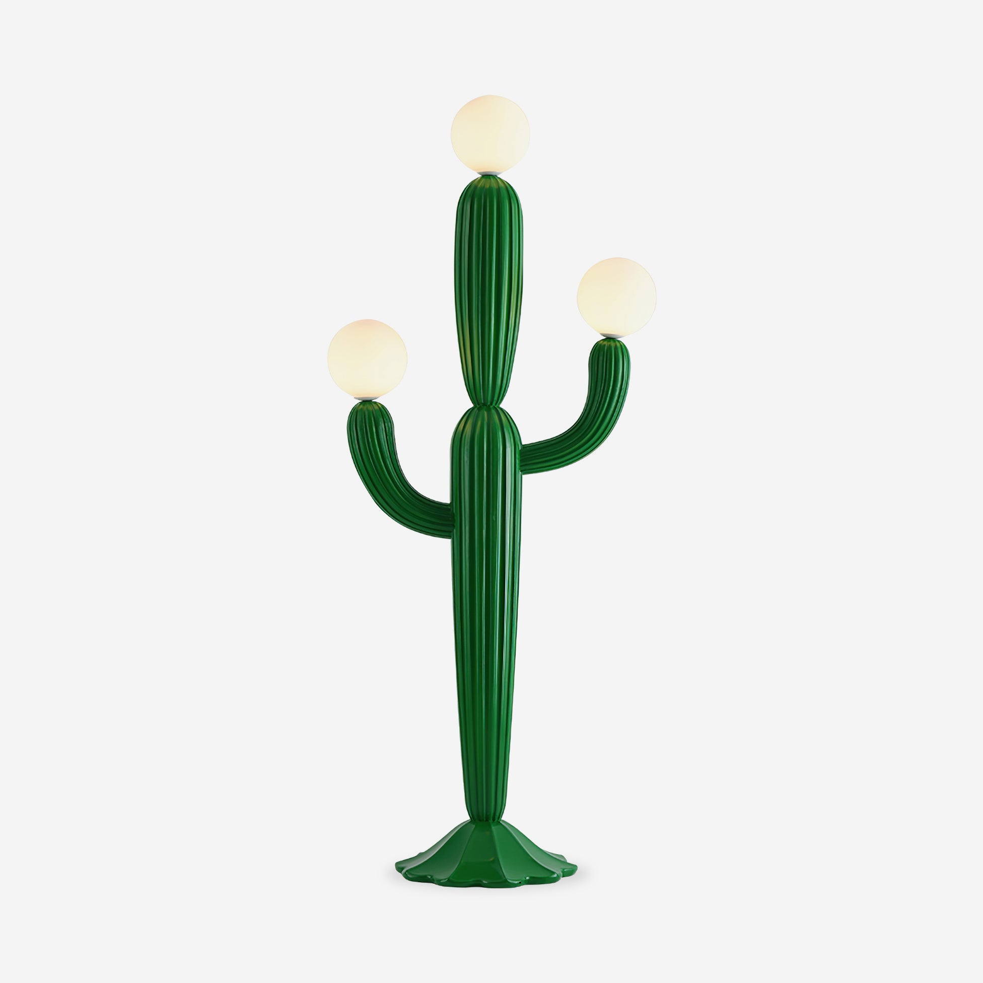 Modern Mila Cactus Floor Lamp - 5ft Tall Decorative Lighting for Living Room, Bedroom, or Office - Boho Home Decor with Adjustable Brightness (Natural Wood Base) - Perfect for Cozy Nights, Reading Nook & Instagram-Worthy Spaces