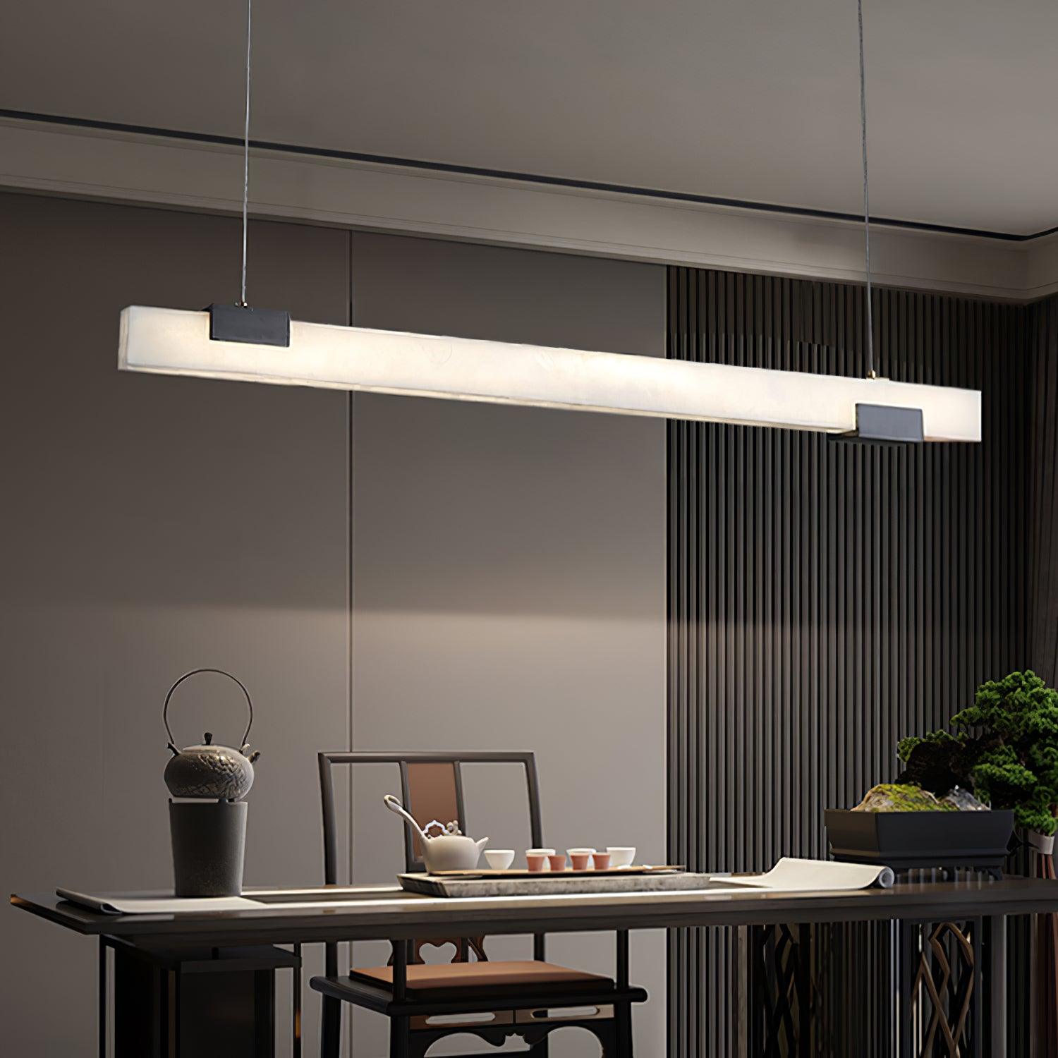 Elegant Alabaster Pendant Light - Modern Handcrafted Glass Ceiling Lamp for Dining Room, Kitchen Island & Bedroom Lighting