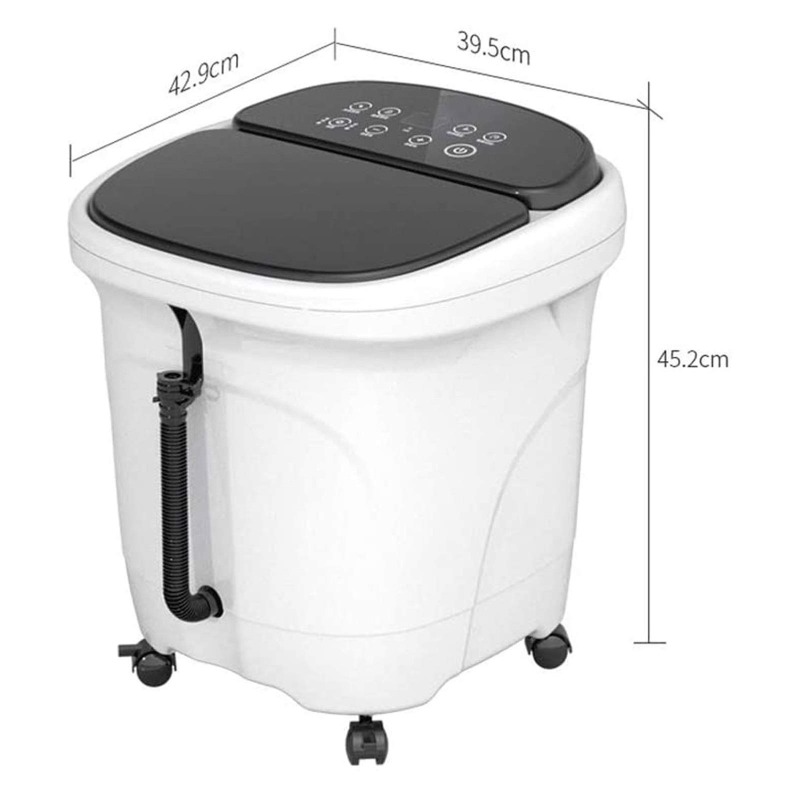 Relaxing Foot Spa Massager with 6 Shiatsu Rollers, Heating & Temperature Control, Bubbles & Vibration - Perfect for Home, Office & Post-Workout Recovery