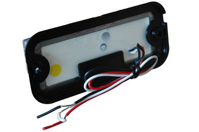 Amber LED Strobe Beacon Light - 10-30VDC Flush Mount Warning Light for Emergency Vehicles, Construction Sites & Marine Use - Strobe/Steady Burn Mode - Waterproof & Durable