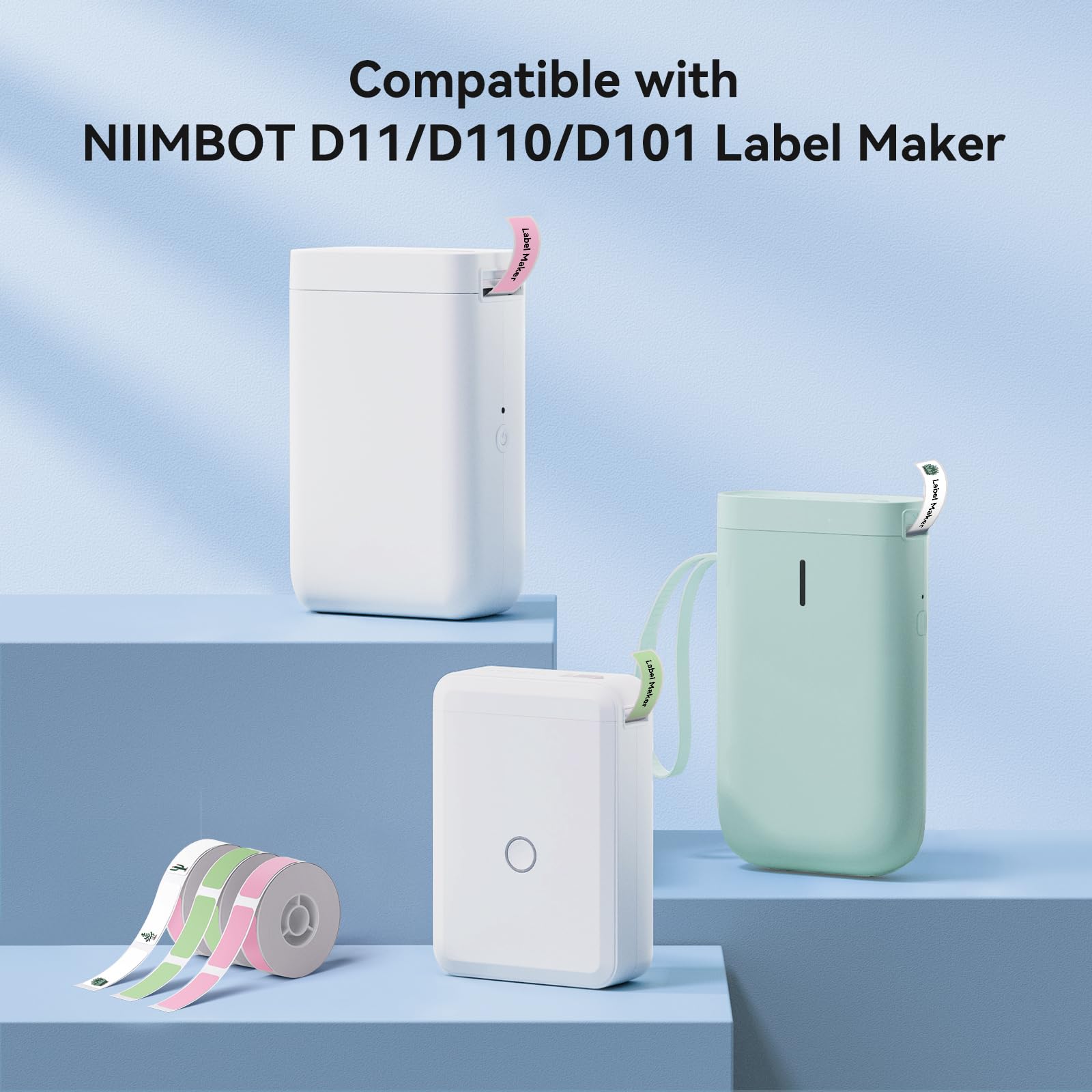 NIIMBOT D11/D110/D101 Label Maker Tape - 12mm x 40mm (0.47