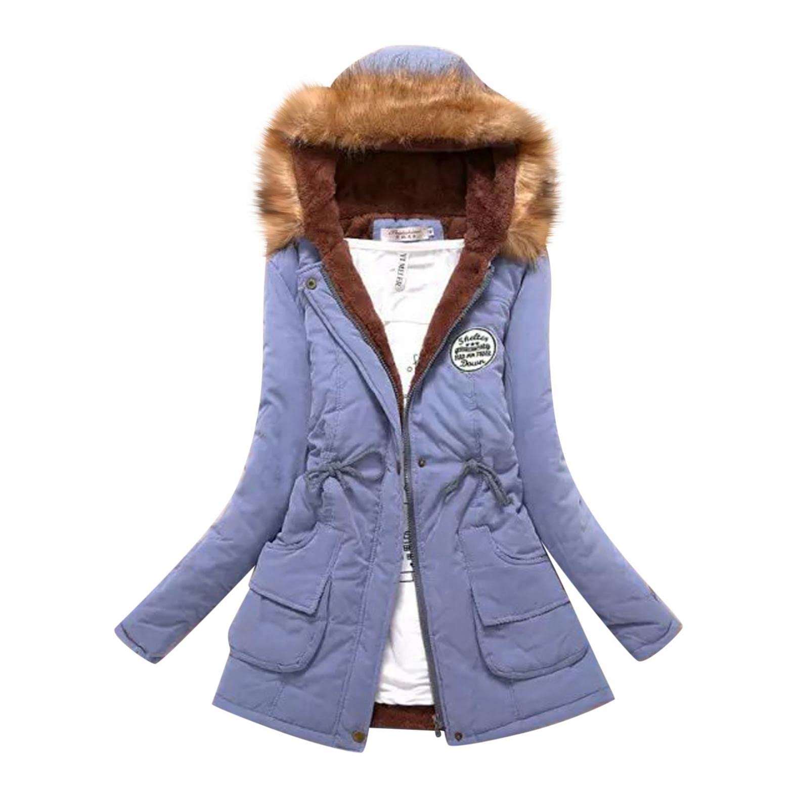 Women's Quilted Winter Coat - Fleece Lined Thick Puffer Jacket Parka with Pockets | Warm Winter Outerwear for Snow, Travel & Everyday Wear