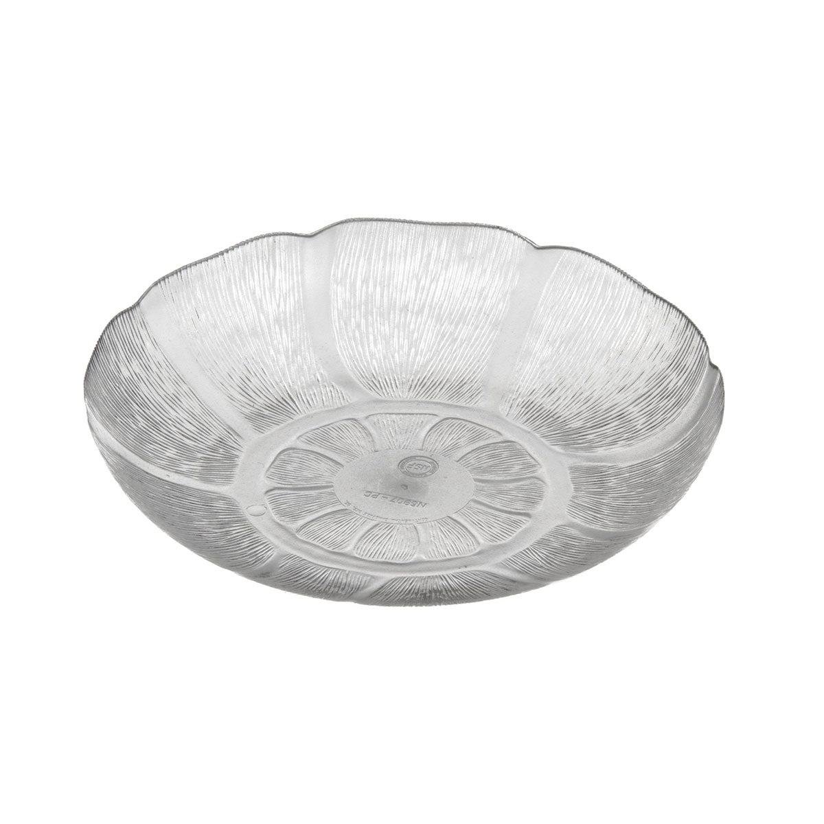 Carlisle 690707 Clear 23.9 oz Petal Mist Soup and Salad Plate - Perfect for Restaurants, Catering, and Elegant Dinner Parties