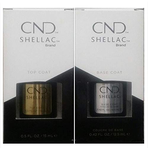 CND Shellac Top & Base Coat Gel Polish - 12.5ml Large Size for UV/LED Nails - Professional Manicure & Pedicure Kit for Long-Lasting Shine at Home or Salon