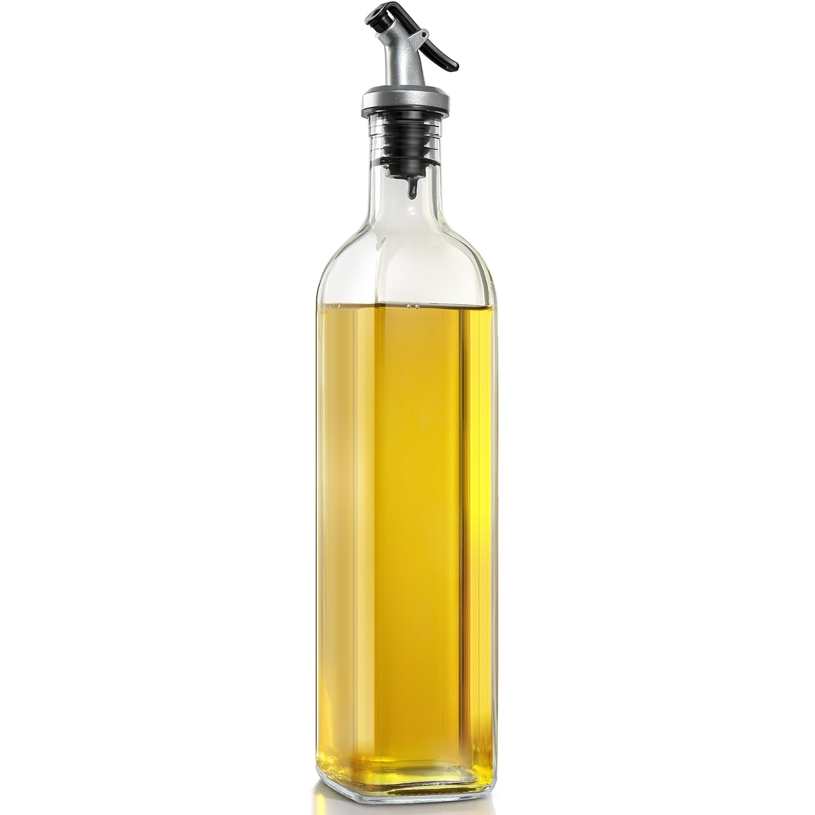 Premium Glass Oil Dispenser Bottle for Kitchen - Olive Oil & Vinegar Pourer with Spout - 1 Pack - Perfect for Cooking, Salad Dressing & Baking