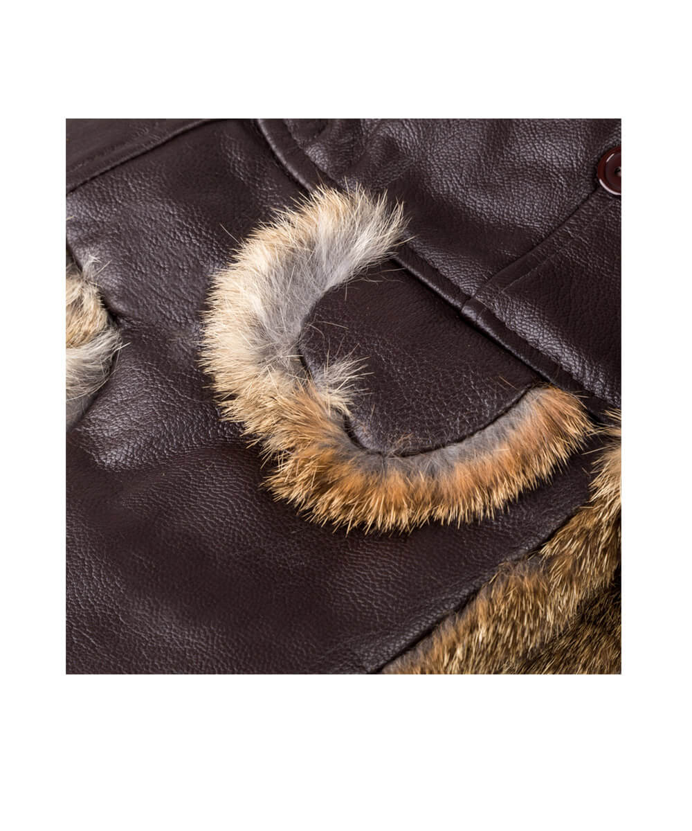 UGG Rabbit Fur Aviator Hat - Winter Pilot Style Beanie for Men & Women - Cozy Warm Fleece Lined Ear Flap Cap for Cold Weather, Snowboarding, Skiing