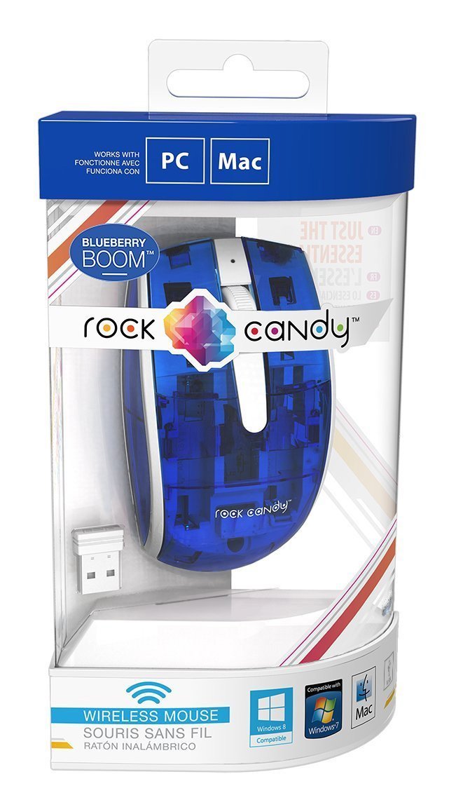 PDP Rock Candy Wireless Mouse - Blueberry Boom (904-002-NA-BL) | Ergonomic Bluetooth Mouse for PC, Laptop, Mac | Perfect for Gaming, Office Work & Home Use