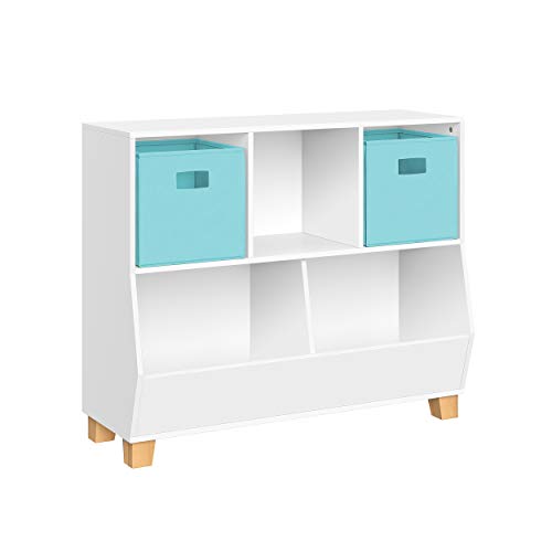 White With Aqua Bins