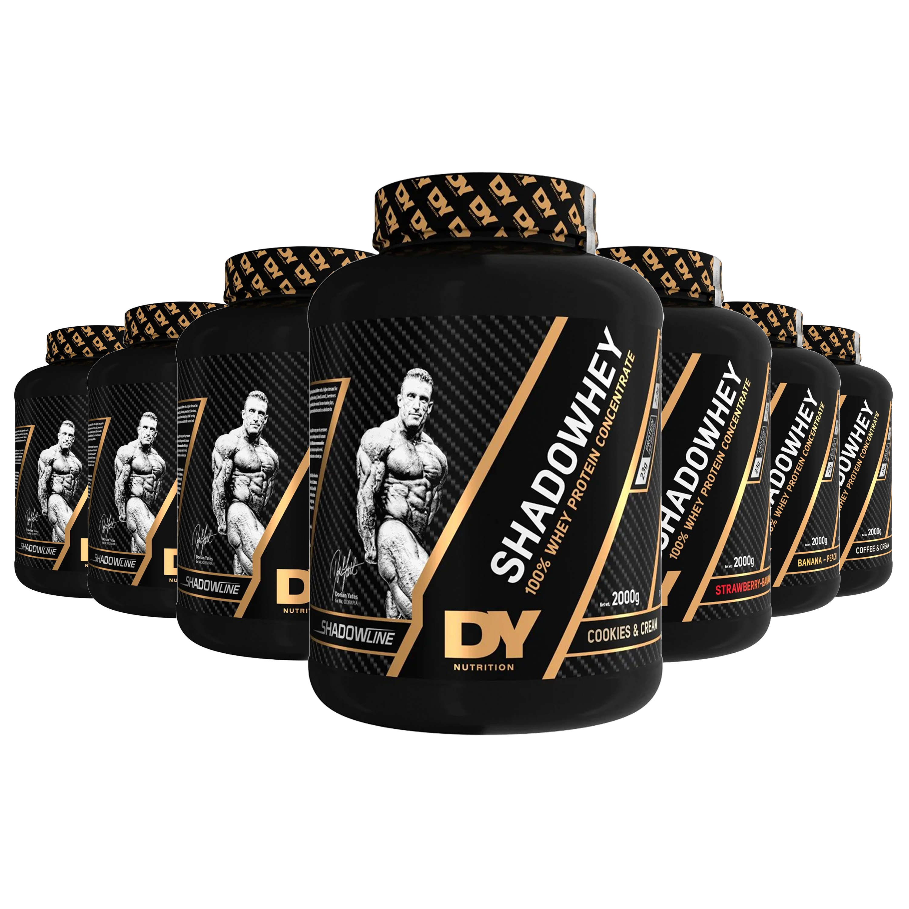 Dorian Yates DY Nutrition Shadowhey Protein Concentrate 2kg - Premium Muscle Building & Recovery Supplement for Athletes & Bodybuilders | Post-Workout & Meal Replacement