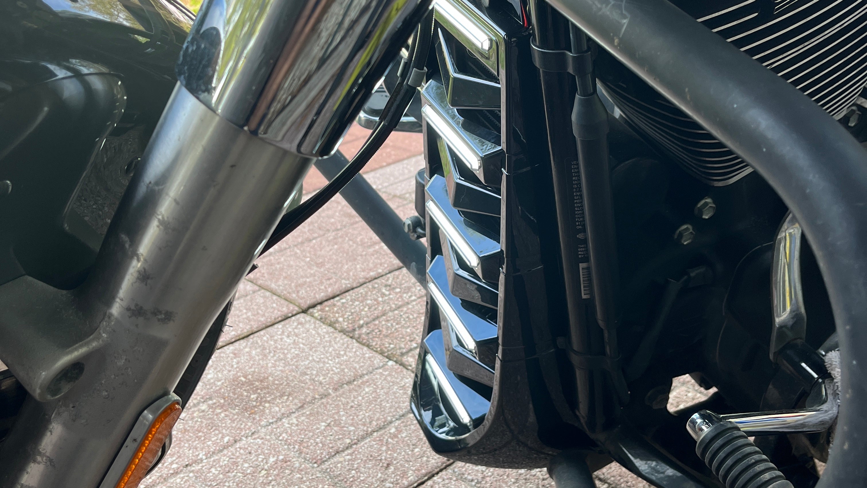 Eagle Lights LUMENSHIELD Chin Spoiler & Radiator Guard with LED Light Bars for 2018+ Harley Davidson Softail - Motorcycle Front Protection & Custom Styling for Night Riding & Urban Commuting