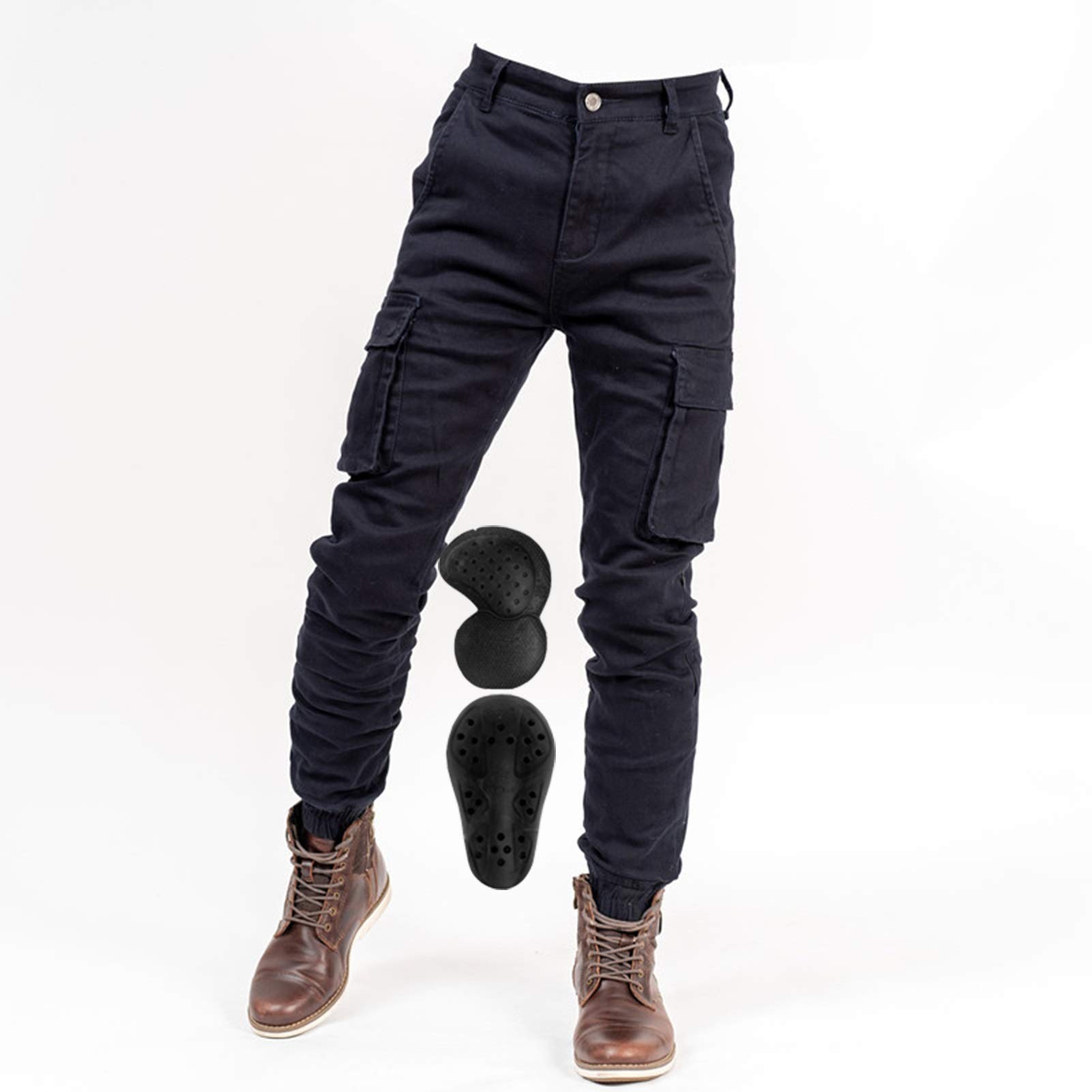 Men's Motorcycle Riding Pants with Armor Protection - Heavy Duty Tooling Design for Safety & Comfort - Ideal for Street Bikes, Cruisers & Touring Rides