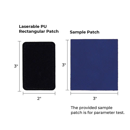 xTool Black to Silver Laserable Leatherette Rectangular Patches (10 Pack) - Perfect for DIY Crafts, Leatherworking, and Custom Apparel Projects