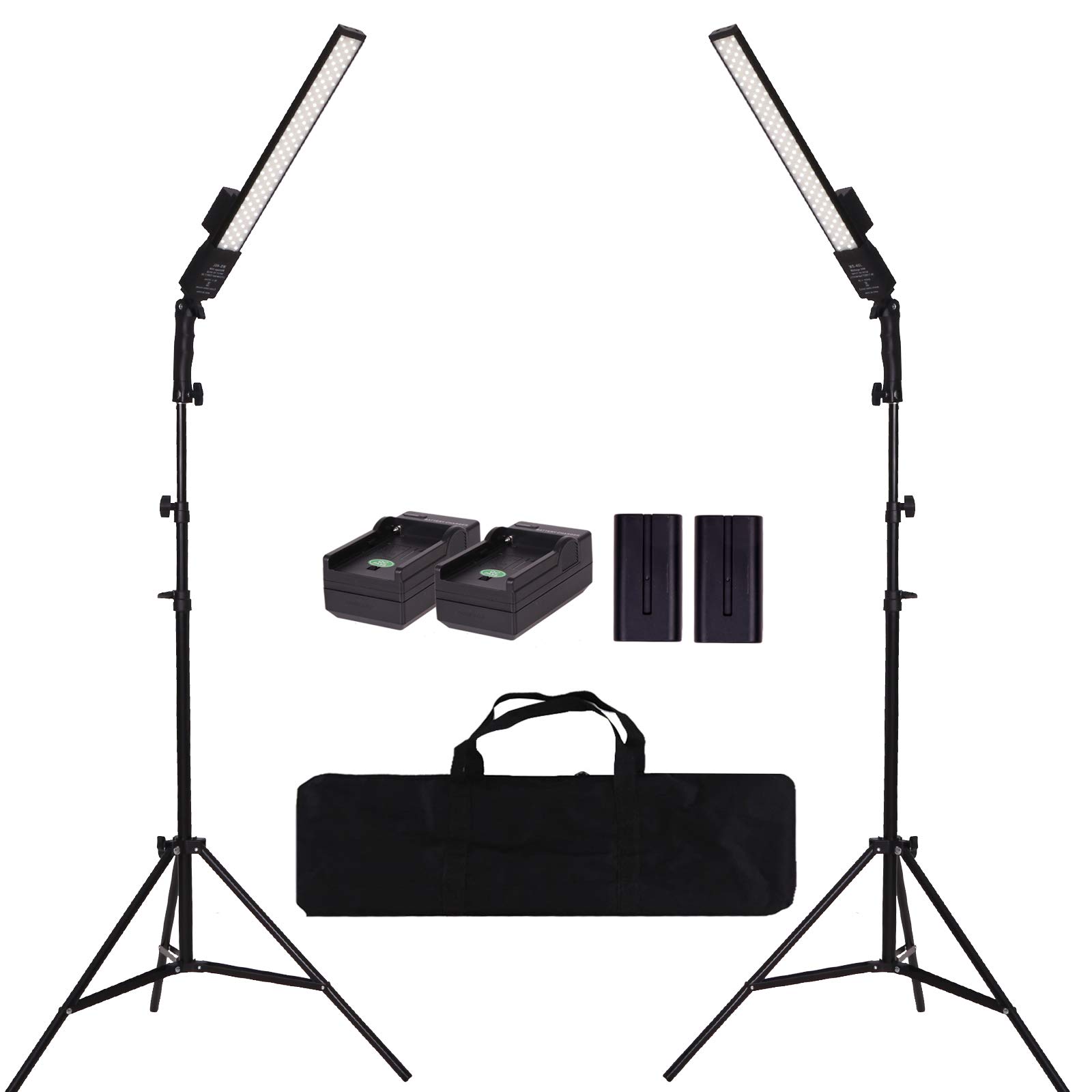 Professional LED Video Light with Dimmable 2800-5500K, Portable Battery-Powered Photography Light Wand - Includes NP-970 Li-ion Battery & Stand - Perfect for YouTube, Portrait Studio, Outdoor Videography & Content Creation