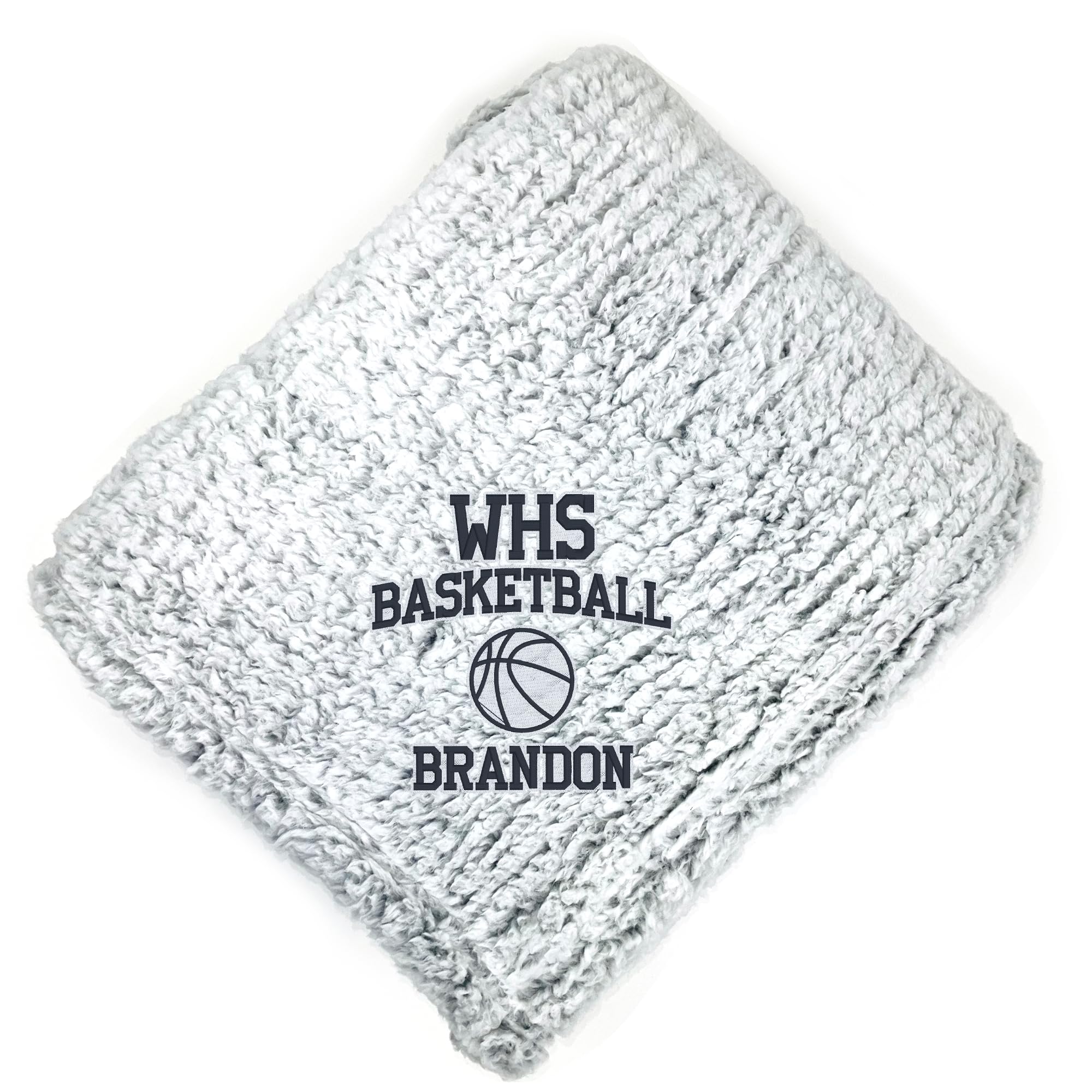 Personalized Embroidered Basketball Blanket for Seniors - Custom Sports Gift for Graduation, Retirement & Game Day - Cozy Throw Blanket for Basketball Fans & Athletes
