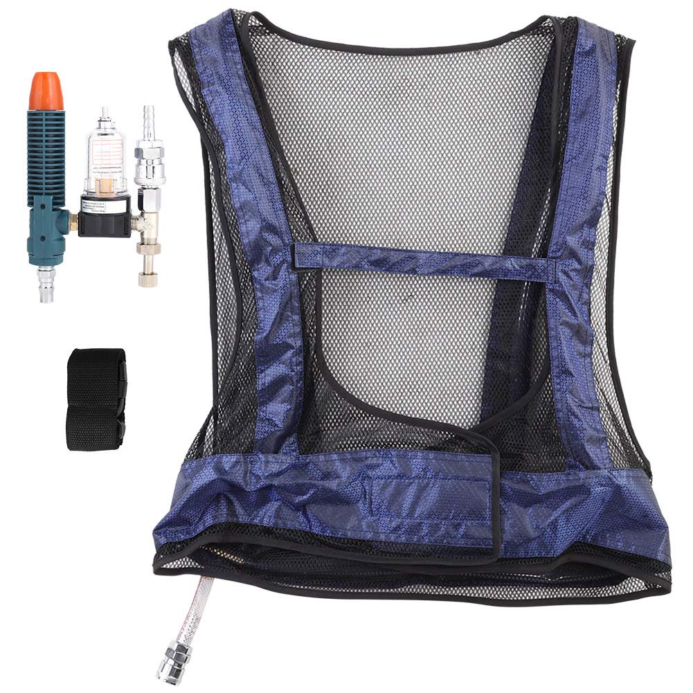 GLOGLOW Cooling Vest for Welding - Steel Air Compressed Cooling Waistcoat with Vortex Tube Technology | Ice Vest for Heat Relief | Perfect for Construction, Outdoor Work & Hot Weather Activities