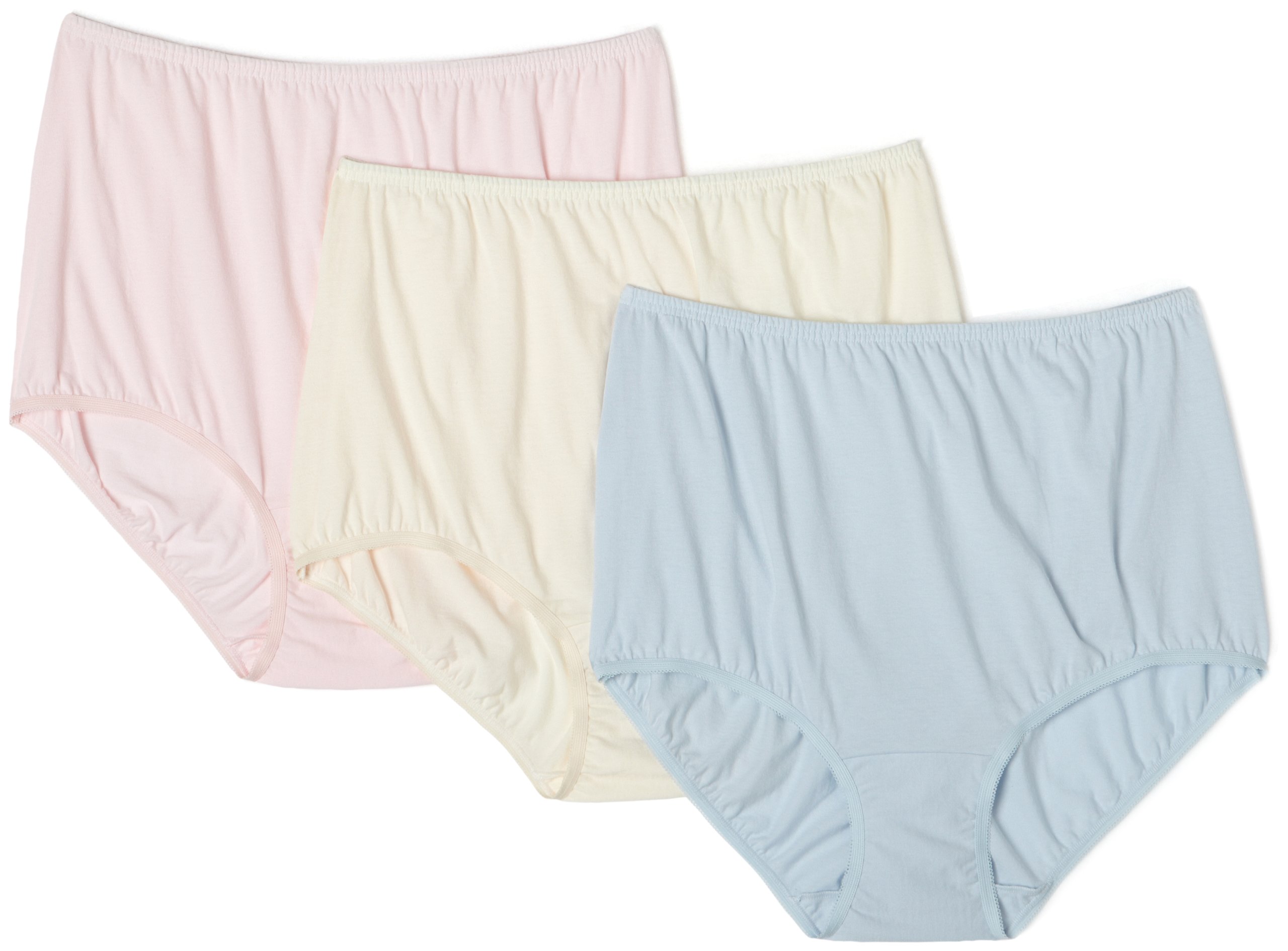 Vanity Fair Women's Perfectly Yours Classic Cotton Brief Panty 15319 - Soft Comfort Underwear for Everyday Wear, Work & Lounge