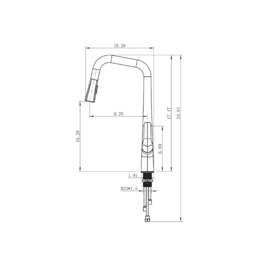Premium Stainless Steel Kitchen Faucet - B23128 with Pull-Down Sprayer for Modern Home Cooking & Dishwashing